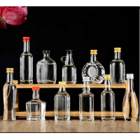 30ml 40ml 50ml 100ml Mini Small Sample Alcohol Juice Drinks Glass Wine Liquor Bottle with Screw Cap