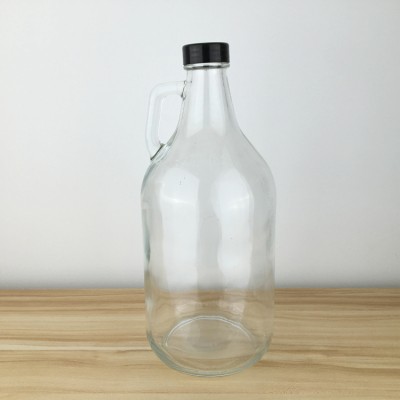 1L 2L 3L 4L clear beer bottles amber glass wine growler bottle in stock